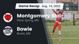 Recap: Montgomery Blair  vs. Bowie  2022