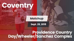 Matchup: Coventry vs. Providence Country Day/Wheeler/Sanchez Complex 2018