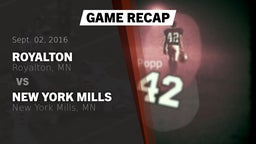 Recap: Royalton  vs. New York Mills  2016