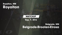 Matchup: Royalton vs. Belgrade-Brooten-Elrosa  2016