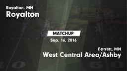 Matchup: Royalton vs. West Central Area/Ashby 2016