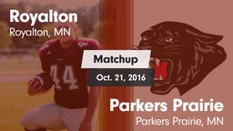 Matchup: Royalton vs. Parkers Prairie  2016