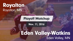 Matchup: Royalton vs. Eden Valley-Watkins  2016