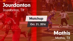 Matchup: Jourdanton vs. Mathis  2016