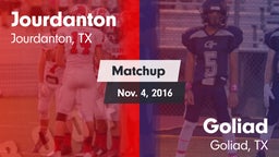 Matchup: Jourdanton vs. Goliad  2016