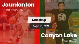 Matchup: Jourdanton vs. Canyon Lake  2020