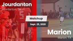 Matchup: Jourdanton vs. Marion  2020