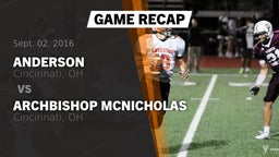 Recap: Anderson  vs. Archbishop McNicholas  2016