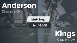 Matchup: Anderson  vs. Kings  2016