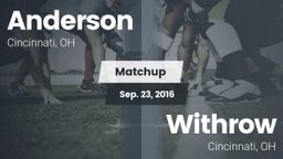 Matchup: Anderson  vs. Withrow  2016