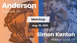 Matchup: Anderson  vs. Simon Kenton  2019