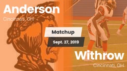 Matchup: Anderson  vs. Withrow  2019