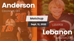 Matchup: Anderson  vs. Lebanon   2020