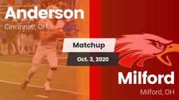 Matchup: Anderson  vs. Milford  2020