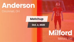 Matchup: Anderson  vs. Milford  2020