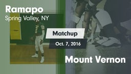 Matchup: Ramapo vs. Mount Vernon  2016