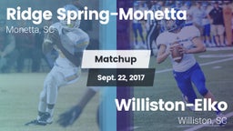 Matchup: Ridge Spring-Monetta vs. Williston-Elko  2017