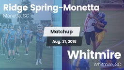 Matchup: Ridge Spring-Monetta vs. Whitmire  2018