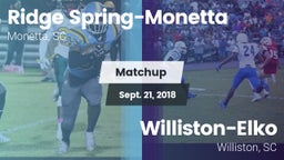 Matchup: Ridge Spring-Monetta vs. Williston-Elko  2018