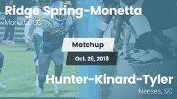 Matchup: Ridge Spring-Monetta vs. Hunter-Kinard-Tyler  2018