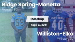 Matchup: Ridge Spring-Monetta vs. Williston-Elko  2019