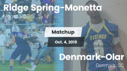 Matchup: Ridge Spring-Monetta vs. Denmark-Olar  2019