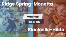 Matchup: Ridge Spring-Monetta vs. Blackville-Hilda  2019