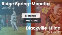 Matchup: Ridge Spring-Monetta vs. Blackville-Hilda  2020