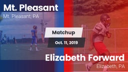 Matchup: Mt. Pleasant vs. Elizabeth Forward  2019