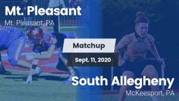Matchup: Mt. Pleasant vs. South Allegheny  2020