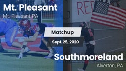 Matchup: Mt. Pleasant vs. Southmoreland  2020