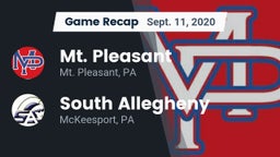 Recap: Mt. Pleasant  vs. South Allegheny  2020