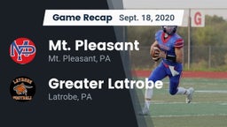 Recap: Mt. Pleasant  vs. Greater Latrobe  2020