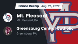 Recap: Mt. Pleasant  vs. Greensburg Central Catholic  2022