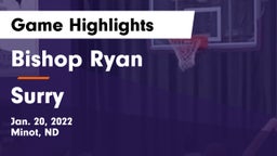 Bishop Ryan  vs Surry Game Highlights - Jan. 20, 2022