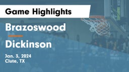 Brazoswood  vs Dickinson  Game Highlights - Jan. 3, 2024