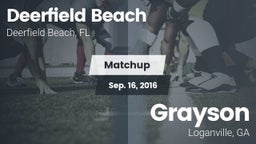 Matchup: Deerfield Beach vs. Grayson  2016