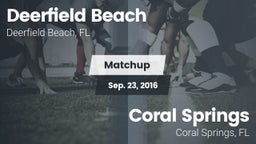 Matchup: Deerfield Beach vs. Coral Springs  2016