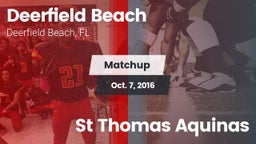 Matchup: Deerfield Beach vs. St Thomas Aquinas 2016
