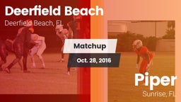 Matchup: Deerfield Beach vs. Piper  2016