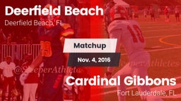 Matchup: Deerfield Beach vs. Cardinal Gibbons  2016