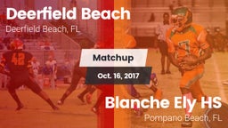 Matchup: Deerfield Beach vs. Blanche Ely HS 2017