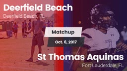 Matchup: Deerfield Beach vs. St Thomas Aquinas  2017