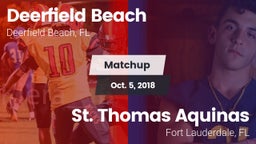 Matchup: Deerfield Beach vs. St. Thomas Aquinas  2018