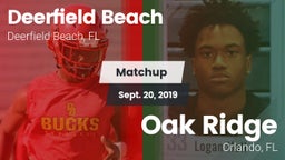 Matchup: Deerfield Beach vs. Oak Ridge  2019