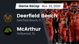 Recap: Deerfield Beach  vs. McArthur  2020