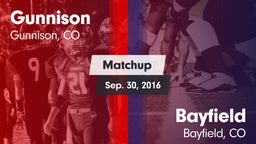 Matchup: Gunnison vs. Bayfield  2016