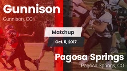 Matchup: Gunnison vs. Pagosa Springs  2017