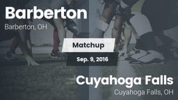 Matchup: Barberton vs. Cuyahoga Falls  2016
