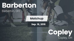 Matchup: Barberton vs. Copley  2016